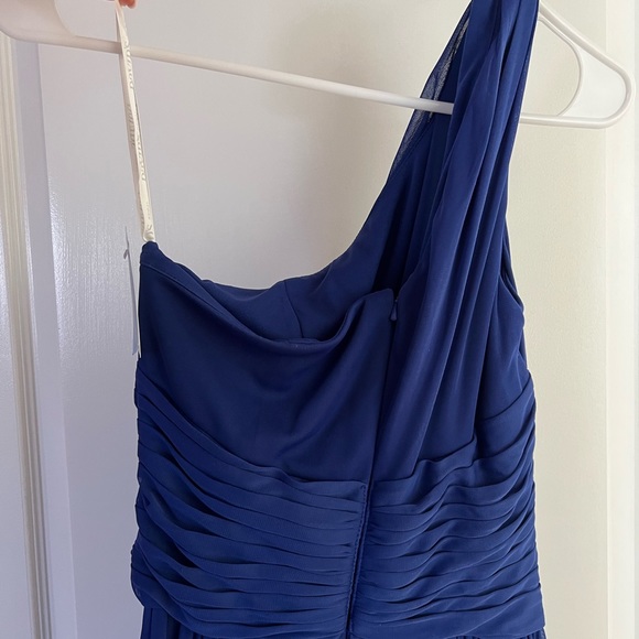 David’s Bridal, one shoulder chiffon, floor length - Picture 3 of 5